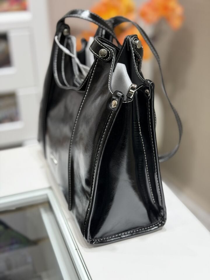 LEVİDOR İTHAL DERİ ÇANTA SİYAH