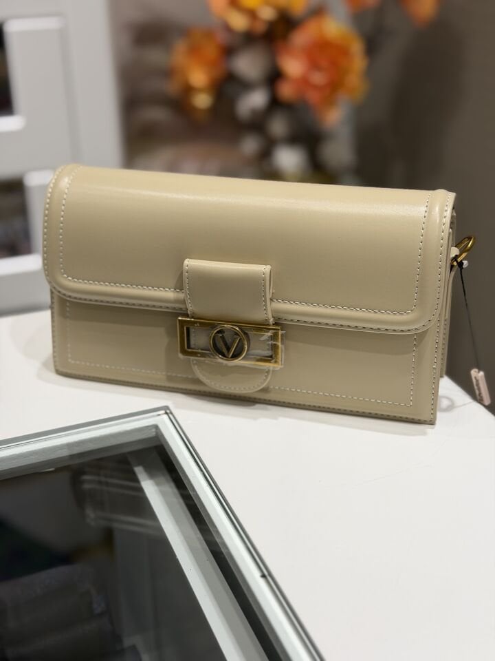 LEVİDOR İTHAL DERİ ÇANTA KREM