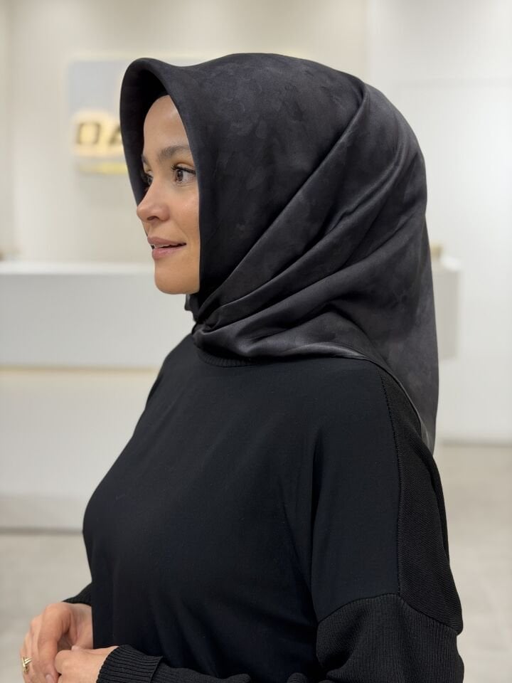 AKER SURA İPEK EŞARP BULUT DESEN