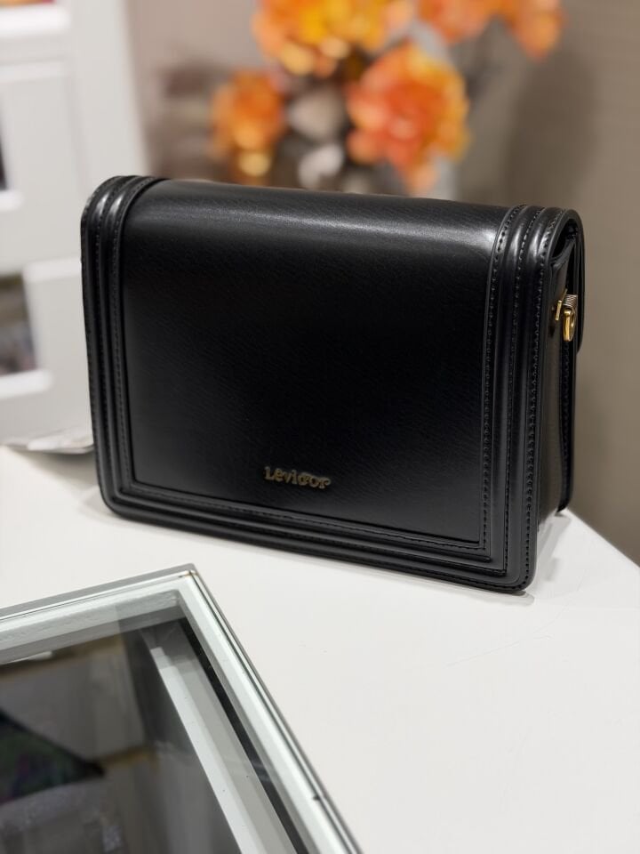 LEVİDOR İTHAL DERİ ÇANTA SİYAH