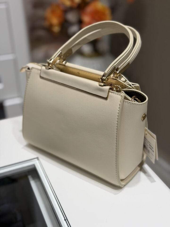 LEVİDOR İTHAL DERİ ÇANTA KREM