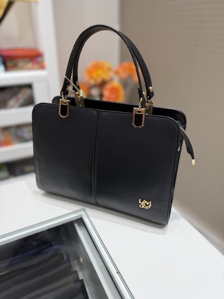 LEVİDOR İTHAL DERİ ÇANTA SİYAH