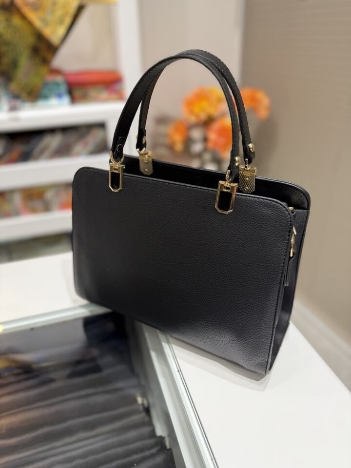 LEVİDOR İTHAL DERİ ÇANTA SİYAH