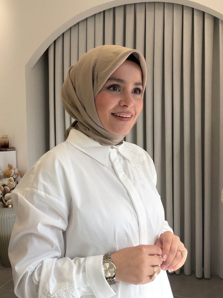 BENETTON VİSCON DÜZ EŞARP VİZON