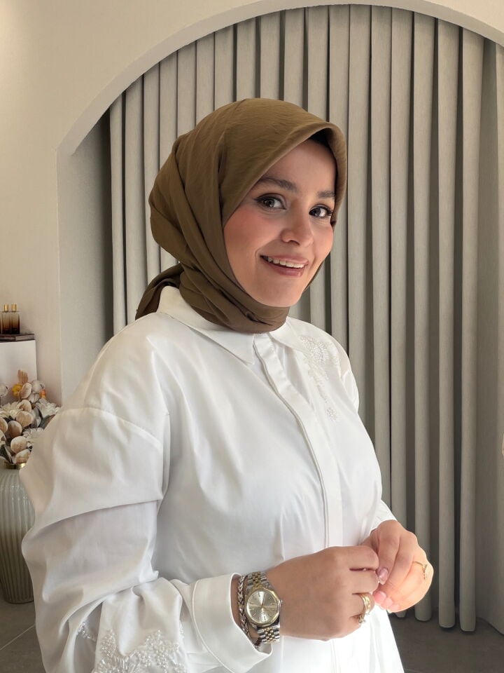 BENETTON VİSCON DÜZ EŞARP TOPRAK