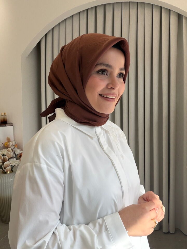 BENETTON VİSCON DÜZ EŞARP KAKAO