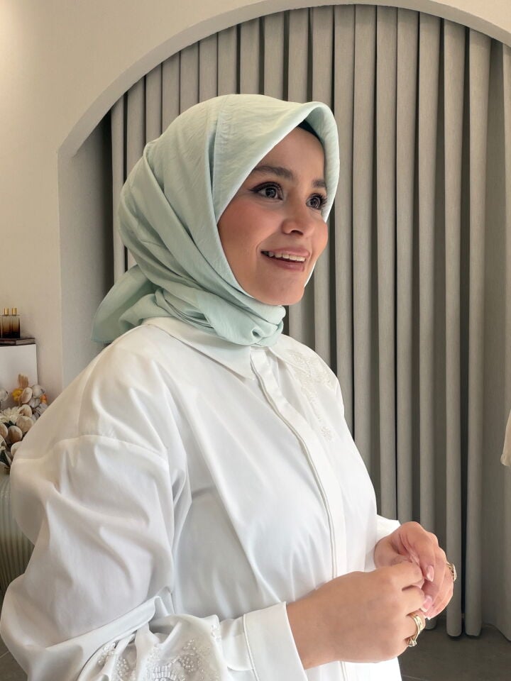 BENETTON VİSCON DÜZ EŞARP MİNT