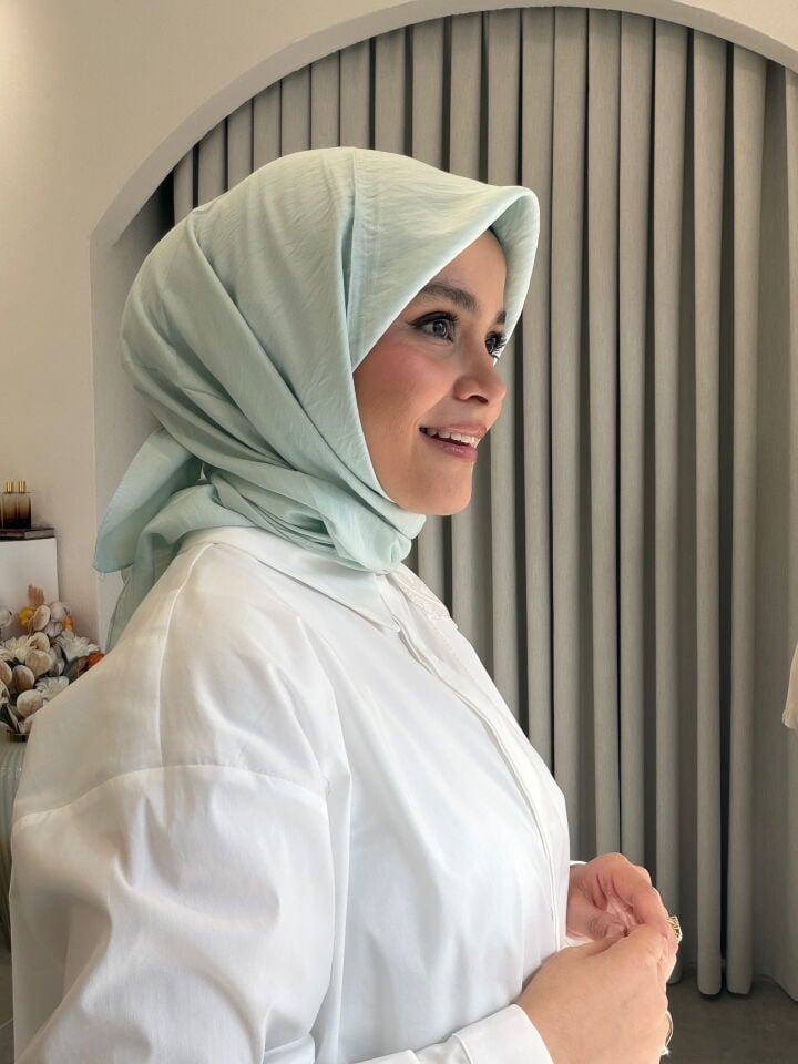 BENETTON VİSCON DÜZ EŞARP MİNT