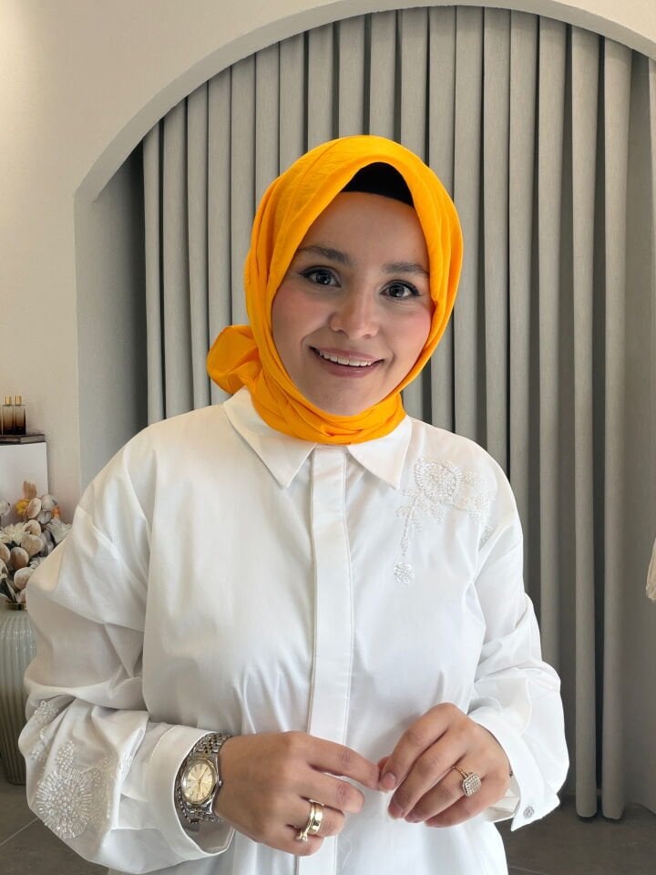 BENETTON VİSCON DÜZ EŞARP TURUNCU