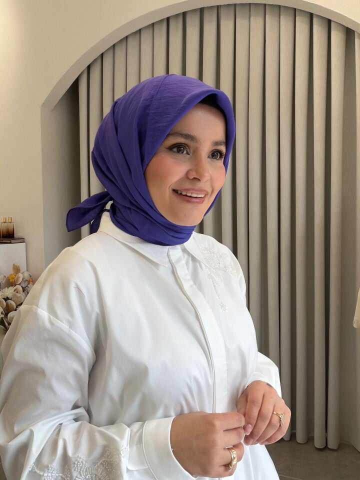 BENETTON VİSCON DÜZ EŞARP MOR