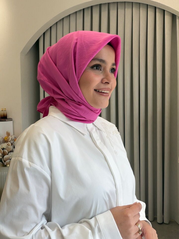 BENETTON VİSCON DÜZ EŞARP FUŞYA