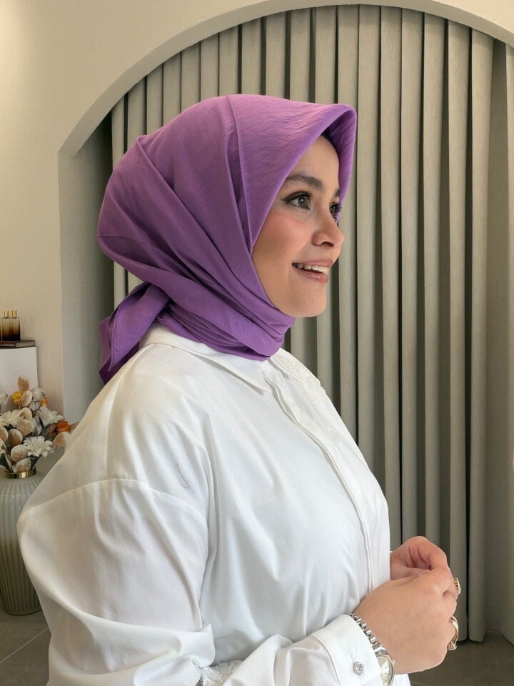 BENETTON VİSCON DÜZ EŞARP LEYLAK