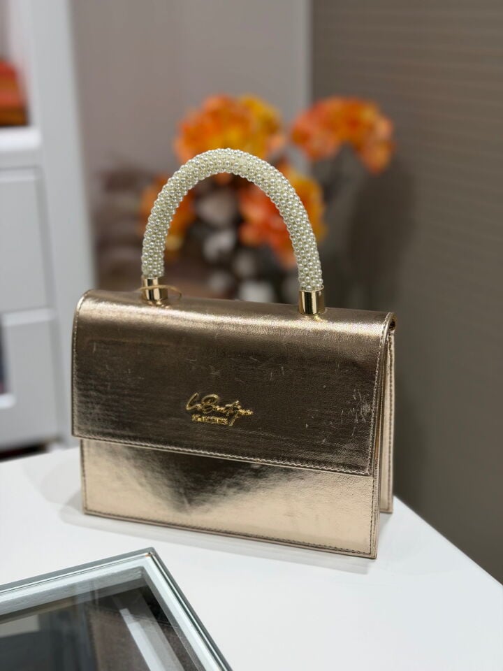 LA BOUTİQUE İNCİ ROSE GOLD ÇANTA