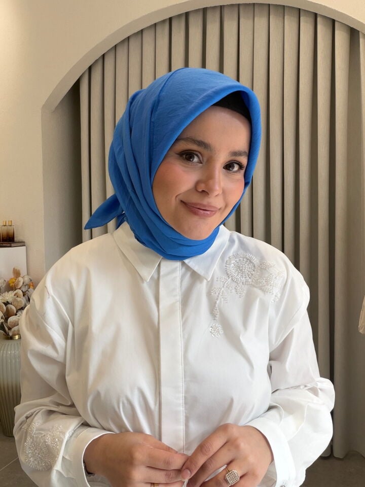 BENETTON VİSCON DÜZ EŞARP MAVİ