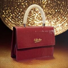 LA BOUTİQUE İNCİ BORDO ÇANTA