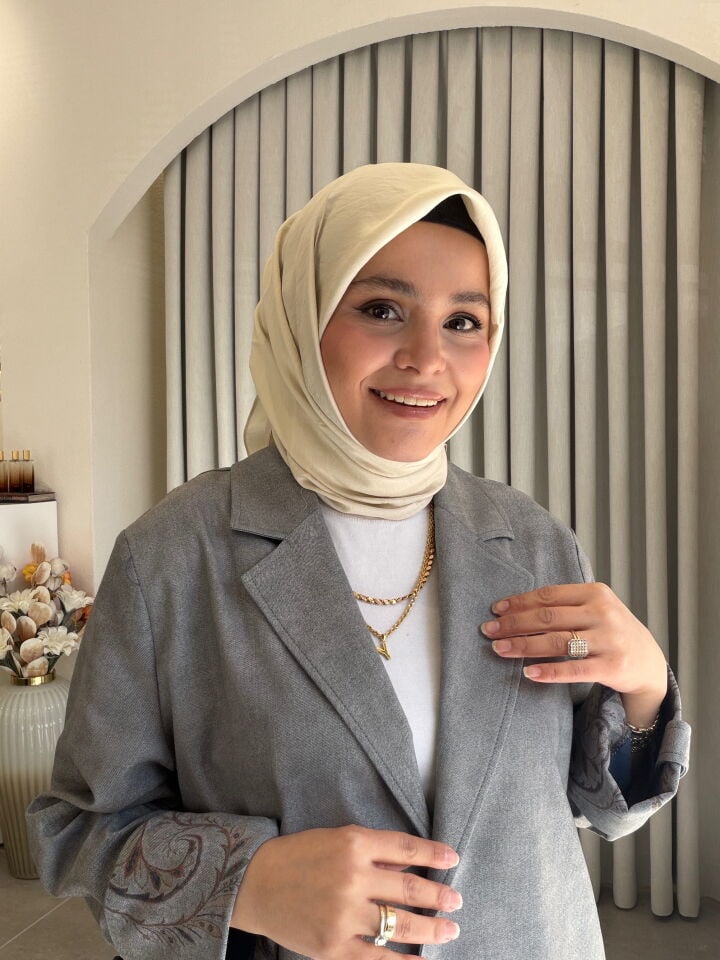 BENETTON VİSCON DÜZ EŞARP İNCİ