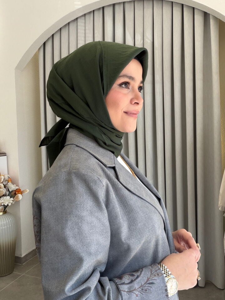 BENETTON VİSCON DÜZ EŞARP ZÜMRÜT