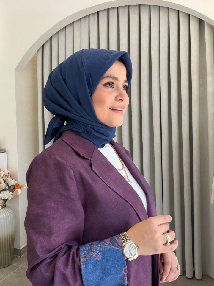 BENETTON VİSCON DÜZ EŞARP İNDİGO