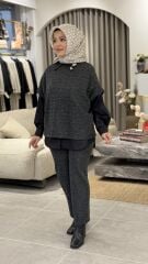 YAQA PREMİUM TRİKO ÜÇLÜ TAKIM SİYAH