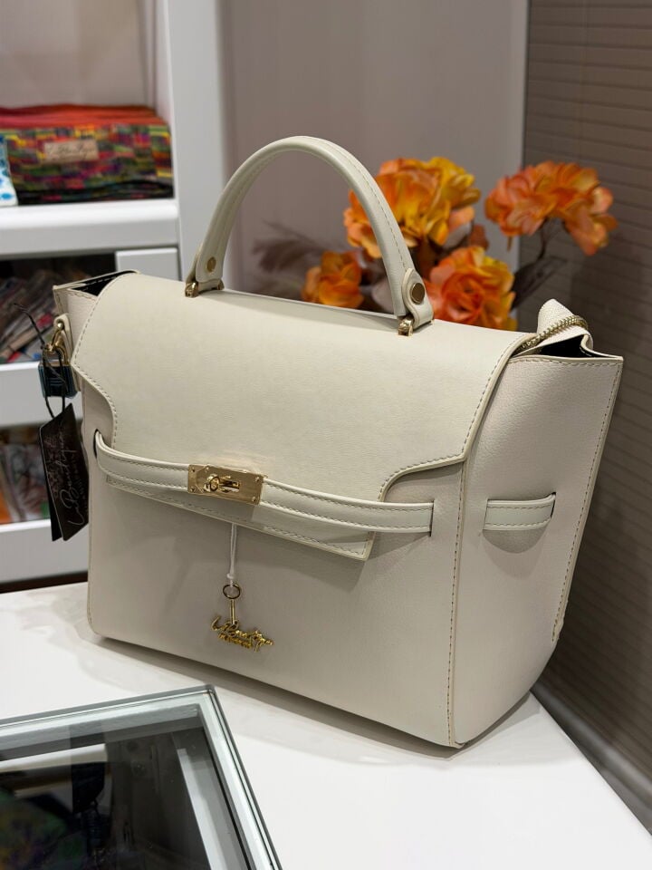 LA BOUTİQUE FİLDİŞİ EKRU ÇANTA