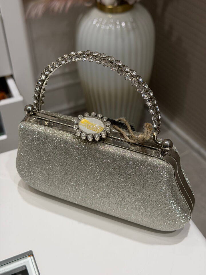 LA BOUTİQUE ABİYE ÇANTA GÜMÜŞ