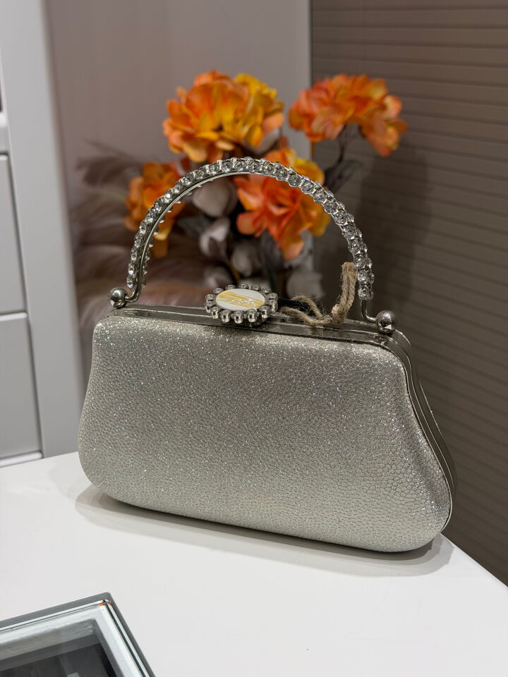 LA BOUTİQUE ABİYE ÇANTA GÜMÜŞ