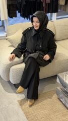 ESRA DAĞLIOĞLU TRENÇKOT SİYAH