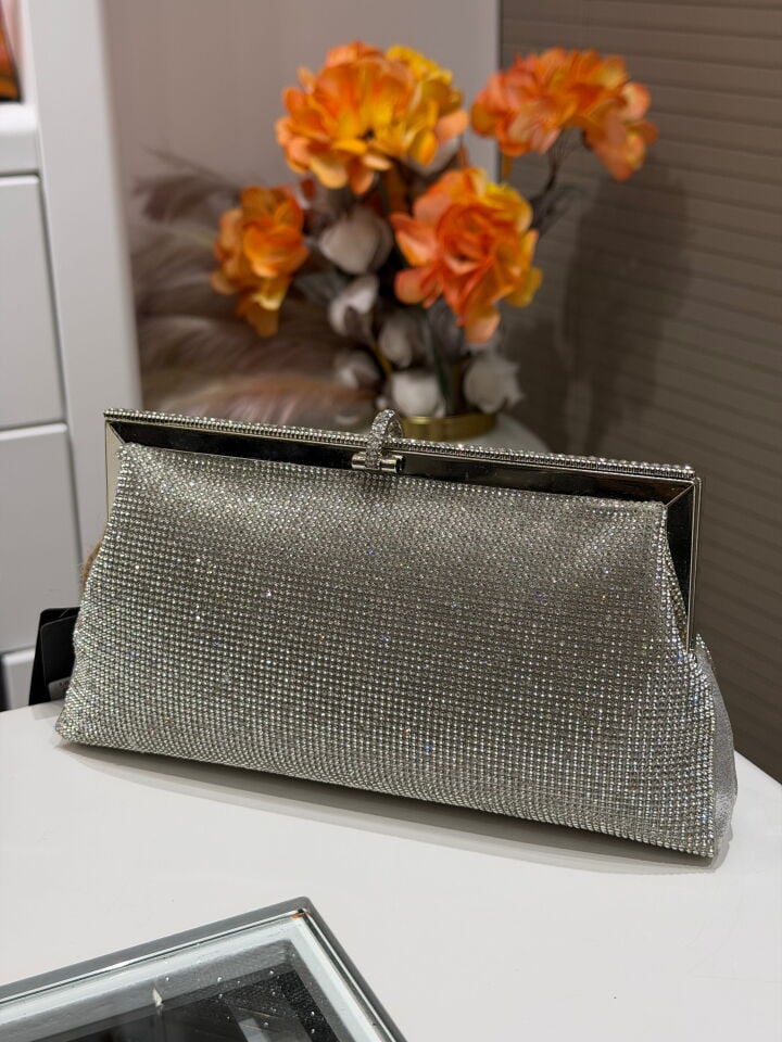 LA BOUTİQUE ABİYE ÇANTA GÜMÜŞ