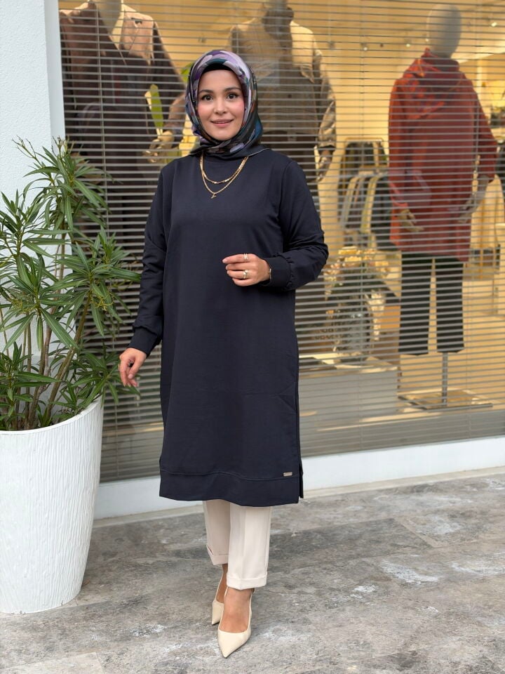 AYŞE AKAY TUNİK LACİVERT