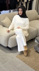 YAQA ÇELİK ÖRME PANTOLON EKRU