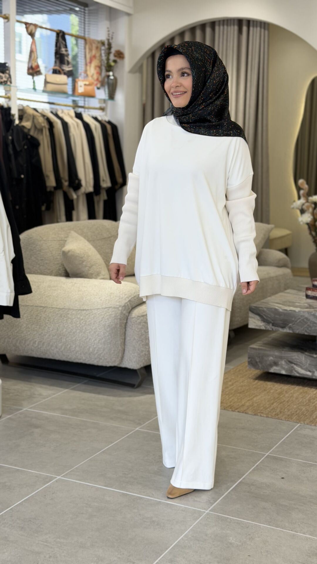 YAQA ÇELİK ÖRME PANTOLON EKRU