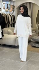 YAQA ÇELİK ÖRME PANTOLON EKRU