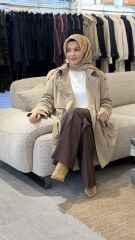 YAQA ÇELİK ÖRME PANTOLON KAHVE