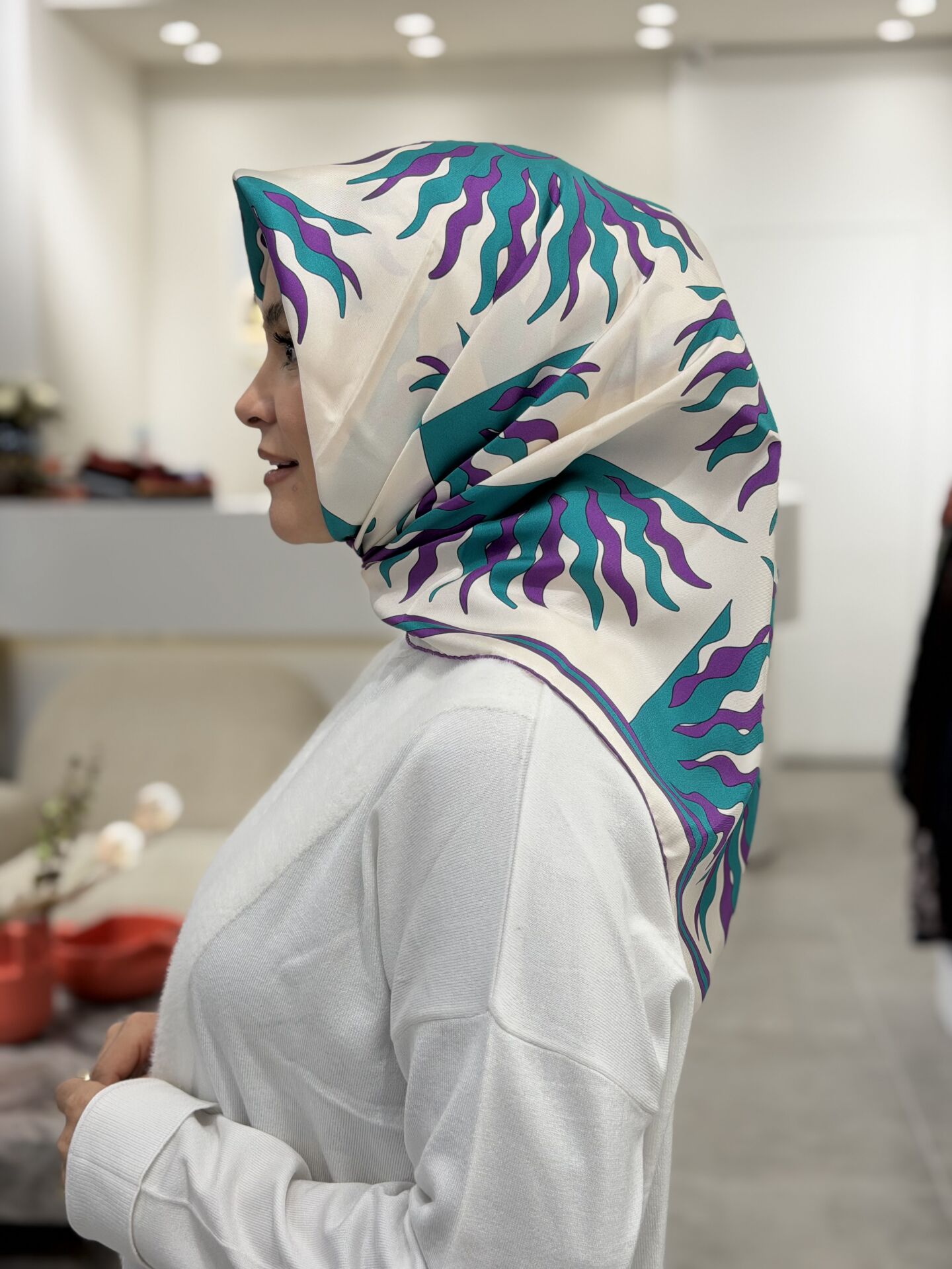 İMANNOOR TWİLL İPEK EŞARP