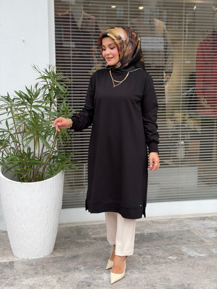 AYŞE AKAY TUNİK SİYAH