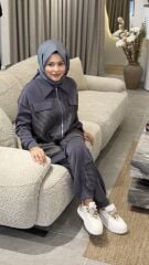 TIĞ TRİKO SCUBA FİLE TASARIMLI TAKIM ANTRASİT