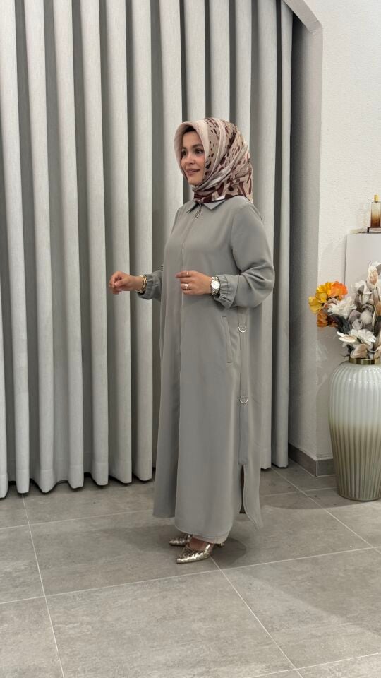 ARMİNE TREND FERMUARLI GİY-ÇIK GRİ