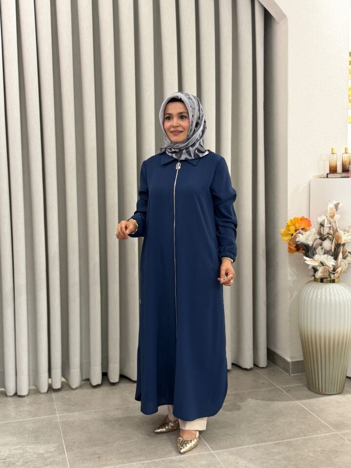 ARMİNE TREND FERMUARLI GİY-ÇIK İNDİGO