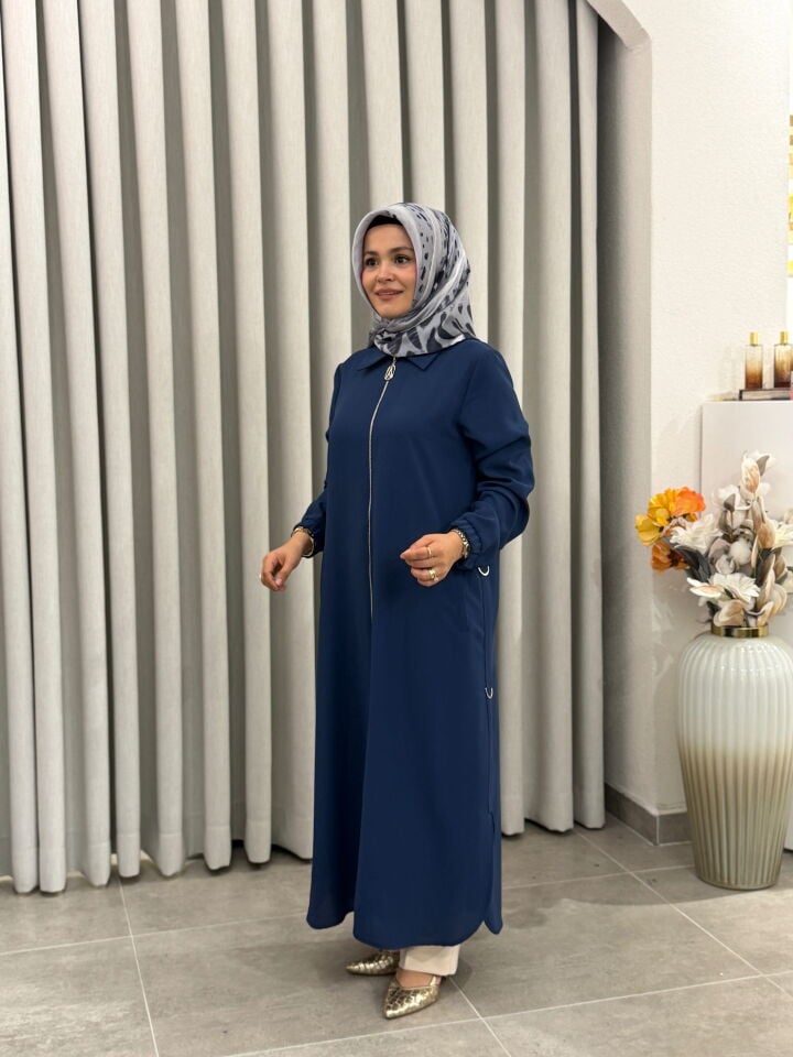 ARMİNE TREND FERMUARLI GİY-ÇIK İNDİGO