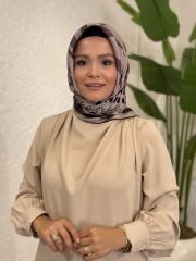 İTHAL KREP ELBİSE KREM