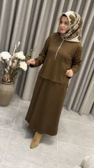 ARMİNE TREND ETEKLİ TAKIM YAĞ YEŞİLİ