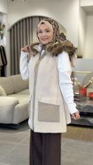 YAQA HAKİKİ KÜRK YELEK