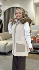 YAQA HAKİKİ KÜRK YELEK