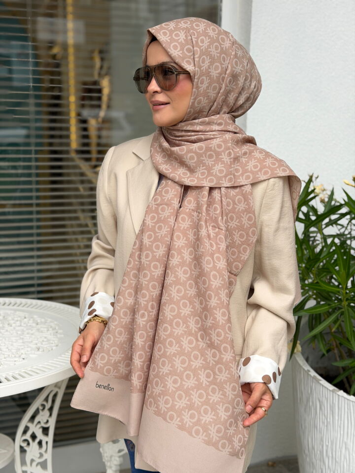 BENETTON ELEGANTE UNO ŞAL VİZON