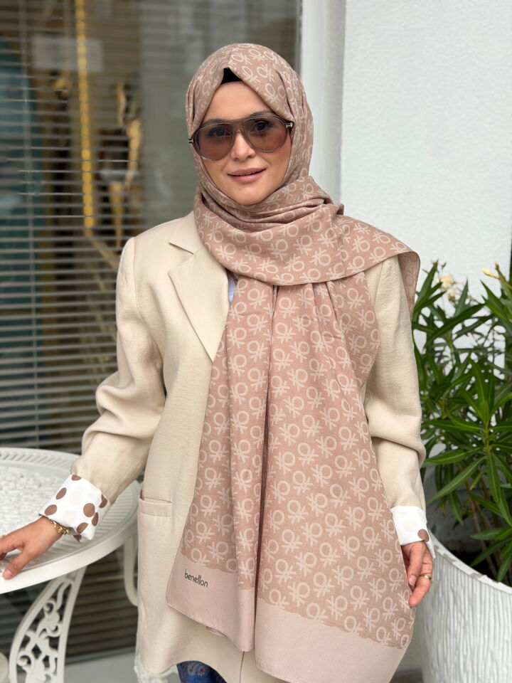 BENETTON ELEGANTE UNO ŞAL VİZON