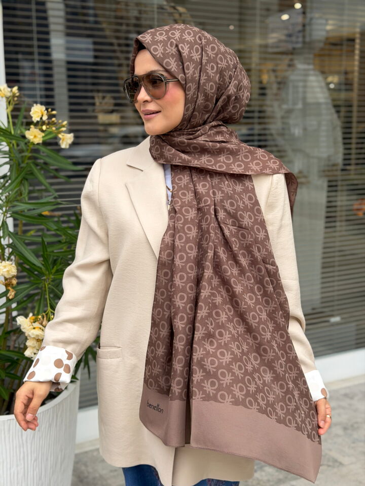 BENETTON ELEGANTE UNO ŞAL AÇIK KAHVE