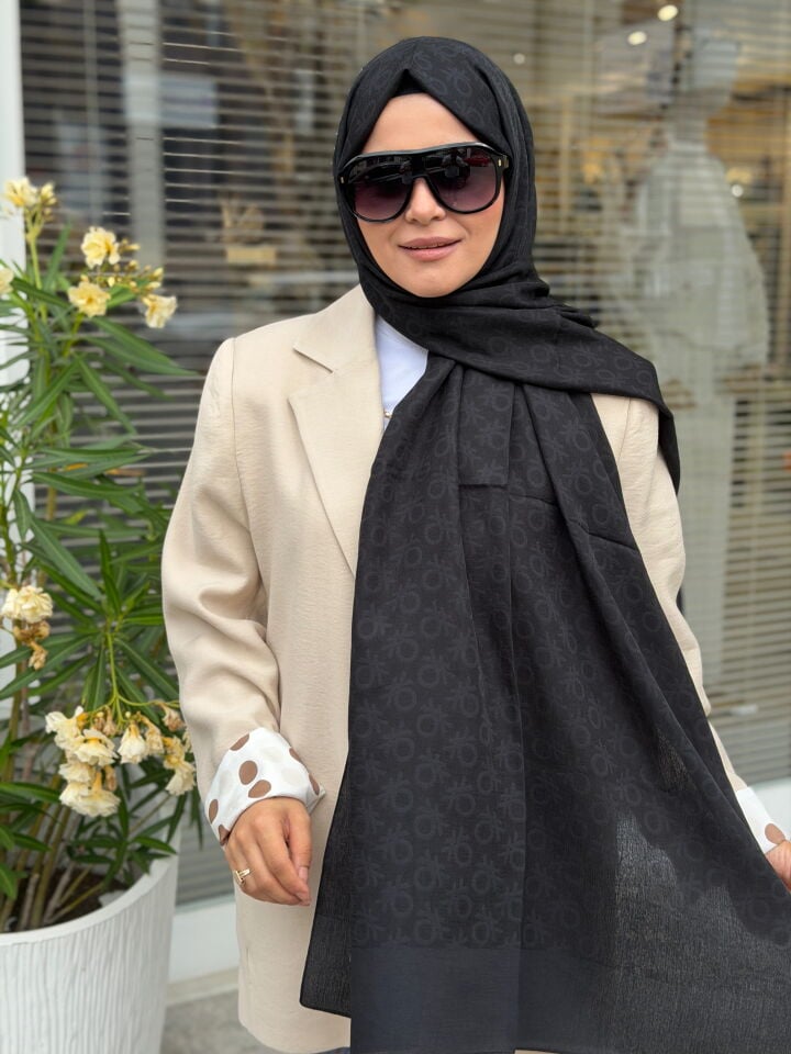BENETTON ELEGANTE UNO ŞAL SİYAH