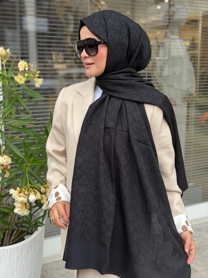 BENETTON ELEGANTE UNO ŞAL SİYAH