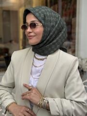 AKER ELEGANCE MONOGRAM EŞARP