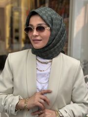AKER ELEGANCE MONOGRAM EŞARP